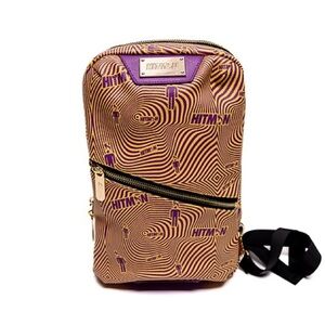 Brown and Purple Men's Bag